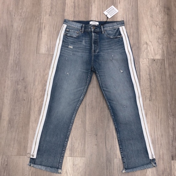 PISTOLA CHARLIE HIGH RISE STRAIGHT LEG, My Way, Side white zipper, Raw hem ๐ - Picture 4 of 17